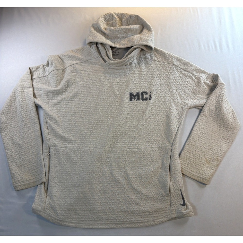 Nike Dri Fit Hoodie Women's M Gray MCi Lightweight Pullover Athletic Top